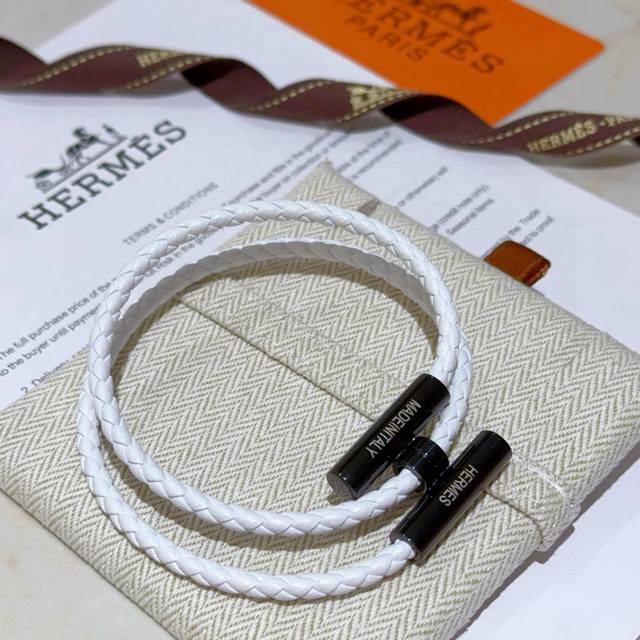 New Herm S Hand Chain Braided Bracelet Thickened Edition, Platinum Edition. High