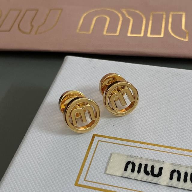 High-Quality, Details As Shown. Mu-Style Hollow M Earrings. Minimalist Design Wi