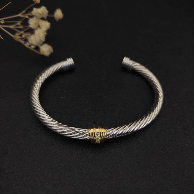 David Yurman 5Mm White Diamond Accessory Bracelet. Available In Single And Doubl