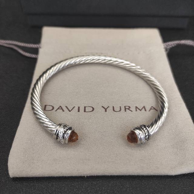 David Yurman 5Mm Rotating Diamond-Set Champagne Diamond Bracelet.Recommended For