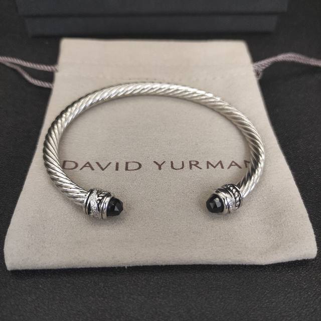 David Yurman 5Mm Rotating Diamond Black Diamond Bracelet. Recommended For Wrist
