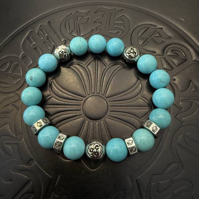 New Arrival, Boutique Quality Chrome Hearts Classic Retro Multi-Element Turquois