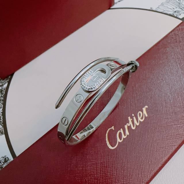 Cartier Bracelet/Bangle V-Gold Calfskin Series Perfect Condition, Flawless Detai