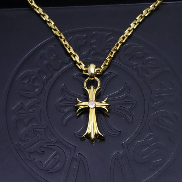 Premium Edition] Krosin Gold-Colored Cross Necklace, Super Stylish Krosin Neckla