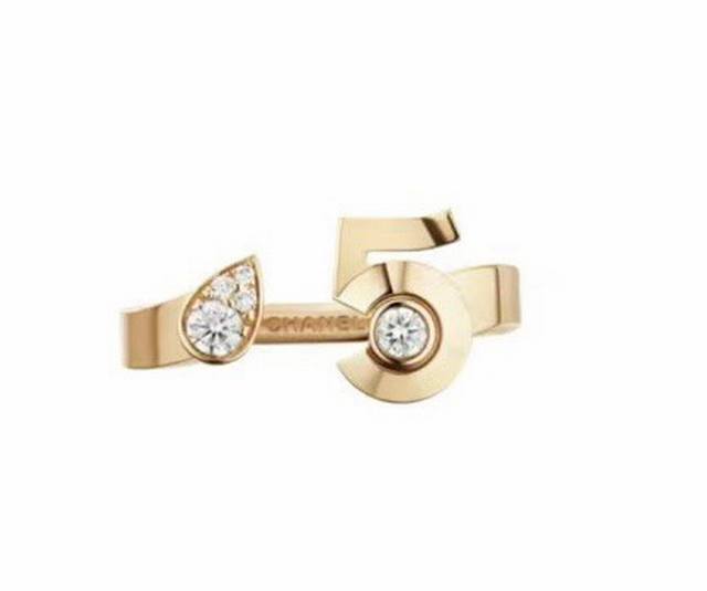 Chanel No. 5 Ring, V-Gold Material, High-Quality Version, Thick Gold Plating Wit