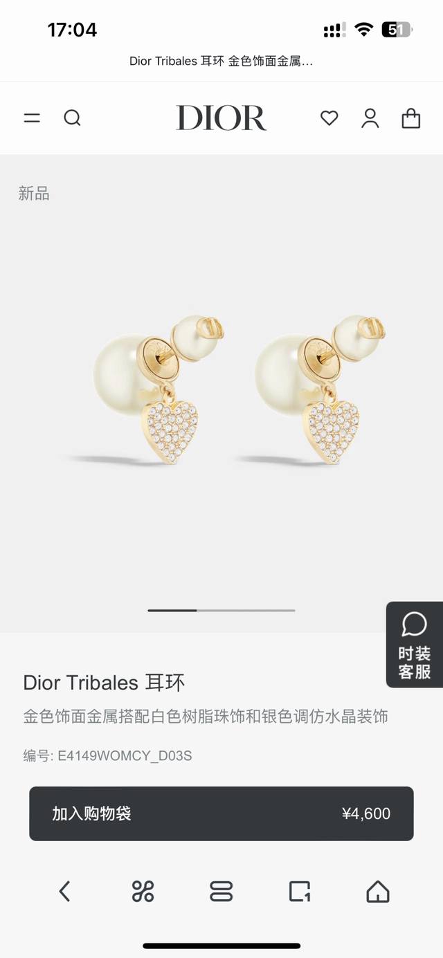 Dior New Dior Earrings Loved By Top Luxury Brands. The Metallic Texture Of The L