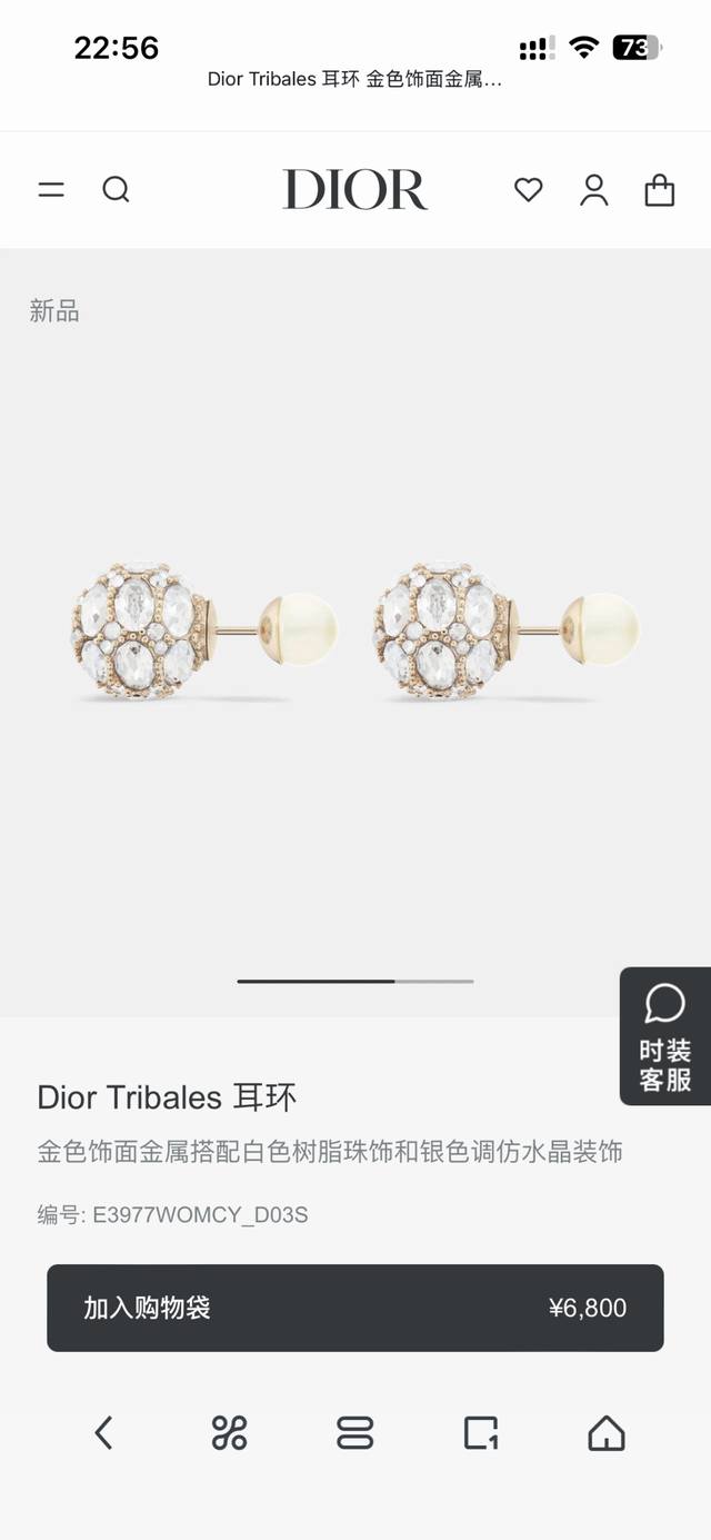 Dior New Crystal Earrings: The Metal Texture And Letter Design Are Perfect For M