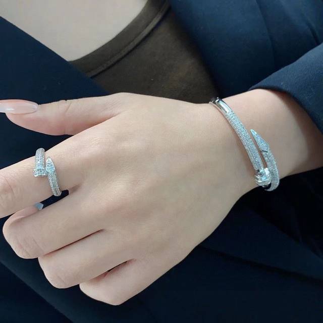Cartier Nail Full Diamond Series Shaped Ring! A Must-Have For Summer, This Ring