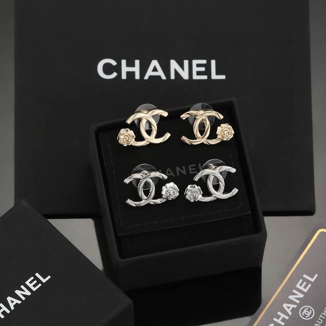Chanel Chanel Classic Cc Elegant Earring High-End Custom-Made Pure Silver Needle