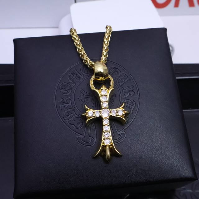 Hot Seller Recommendation] Chrome Hearts Gold-Colored Necklace, Super Stylish La
