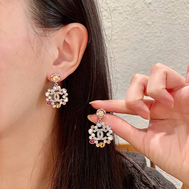 Chanel Vintage Double C Earrings With Original Logo Replica. Chanel's Classic De