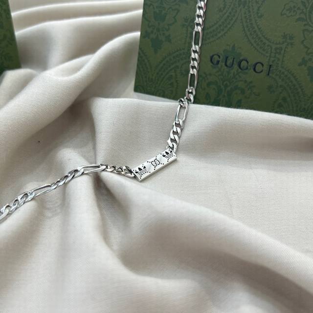 Gucci Adidas X Collaboration Series Double G Engraved Necklace