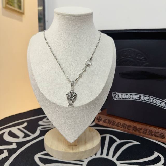 New Arrival, Boutique Quality Chrome Hearts Angel Wings Necklace, Featuring Uniq