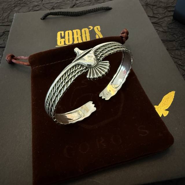 New Arrival Goro's Takahashi Gor Flying Eagle Open Bracelet, Top-Tier Version, A