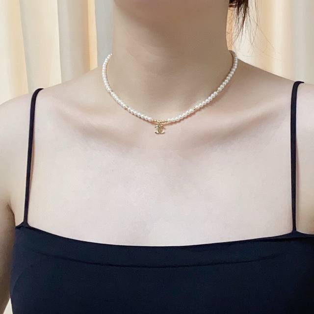 Chanel's Latest Double C Letter Pendant Pearl Necklace Is Ultra-Unique, A Versat