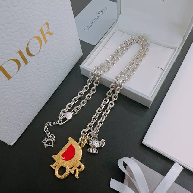 Dior New Arrival Dior Necklace Authentic Store-Level Quality, New Molded Retro F
