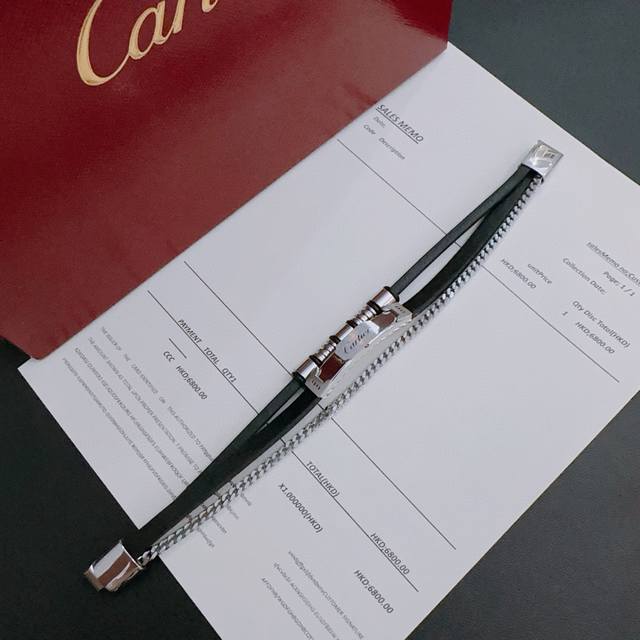 High-Quality Cartier Genuine Leather Bracelet, Original Design, New Model, Retro