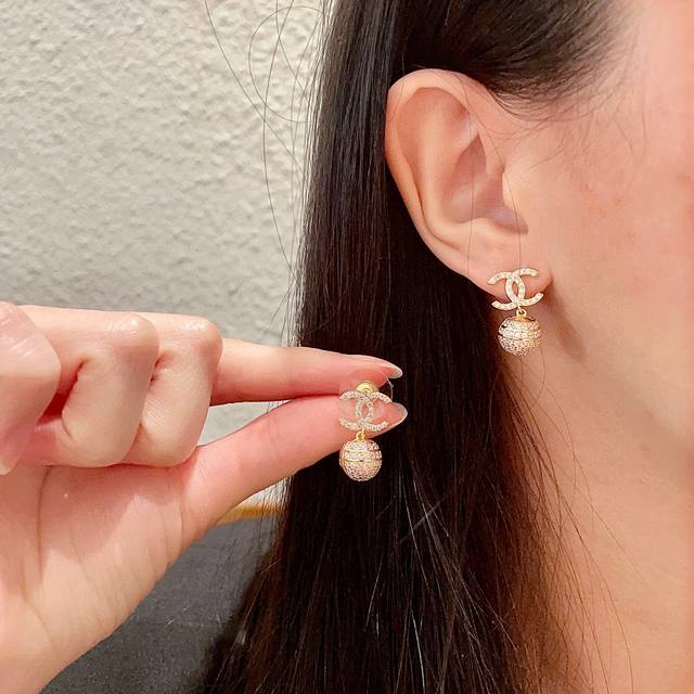 Chanel Vintage Double C Stud Earrings, Authentic Replica Logo. Chanel's Classic