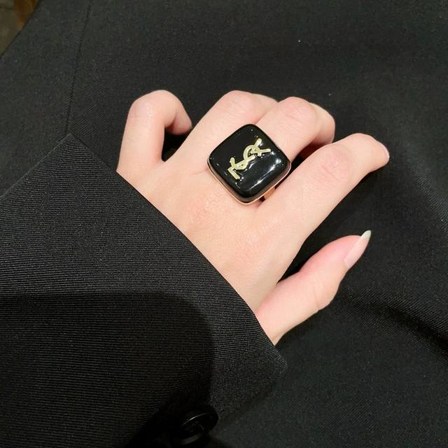 Saint Laurent Square Letter Ring