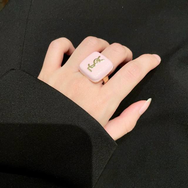 Saint Laurent Square Letter Ring