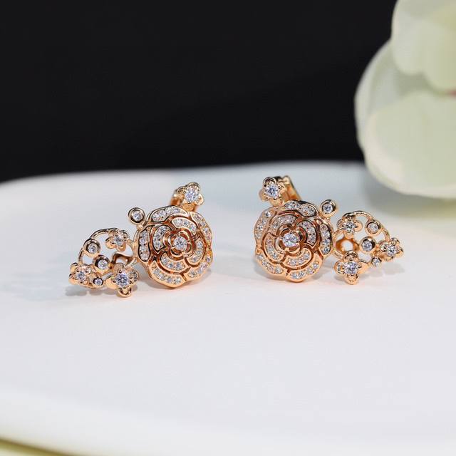 Chanel Camellia Flower Earrings Classic Best-Selling Style. A Must-Have For Chan
