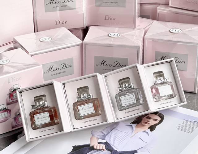 Counter Quality Dior Perfume Sample Blooming Sweetheart Ladies Gift Box Set Pink