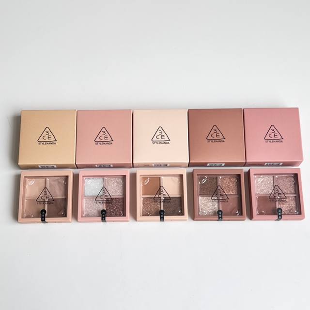 3Ce 4-Color Eyeshadow Palette Color Number 1#Flat Call Oatmeal Latte 2#Diamon