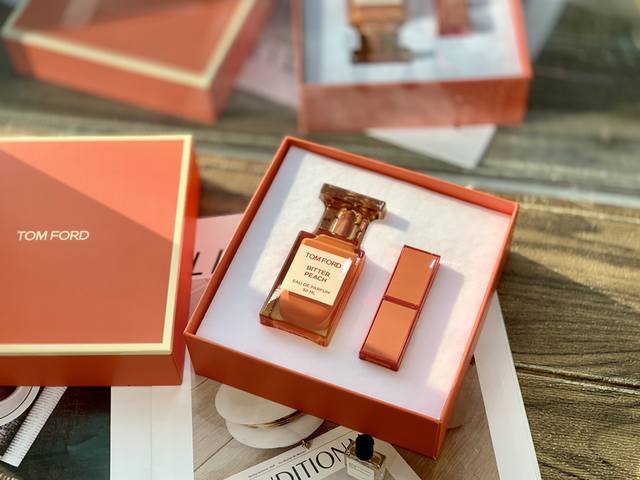 Counter Quality Tf Valentine's Day Set Tf Bitter Peach 50 Ml Tf Bitter Peach Lim