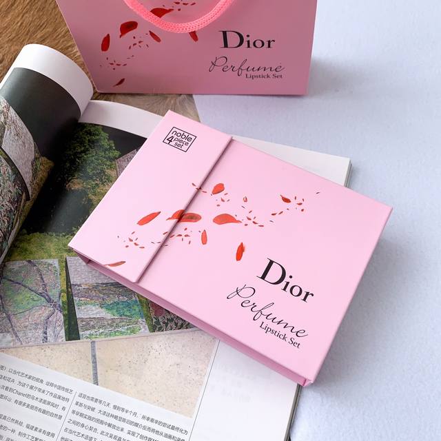 Counter Quality Dior Dior Four-Piece Christmas Lipstick Perfume Gift Box 1:1 Hig