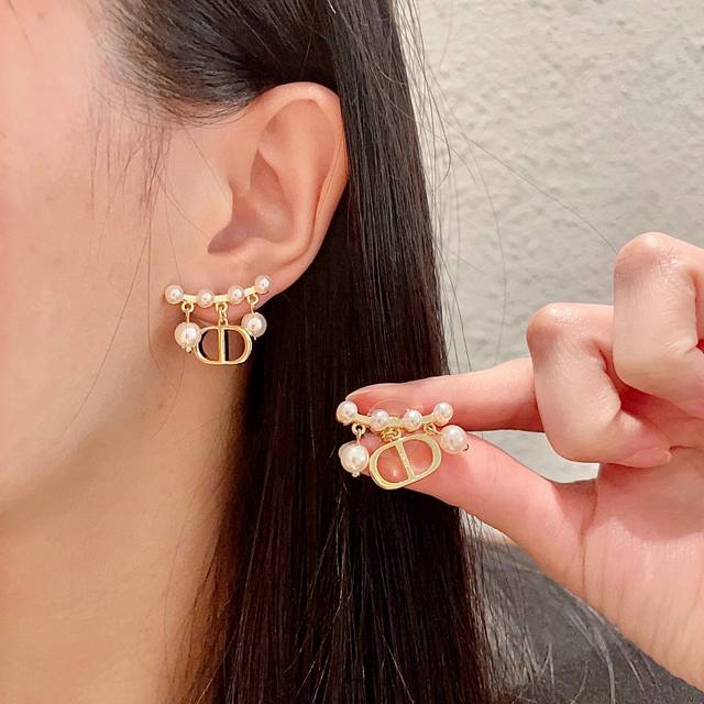 dior Dior Second-Hand Earrings Counters Are New And Selected Original Brass M