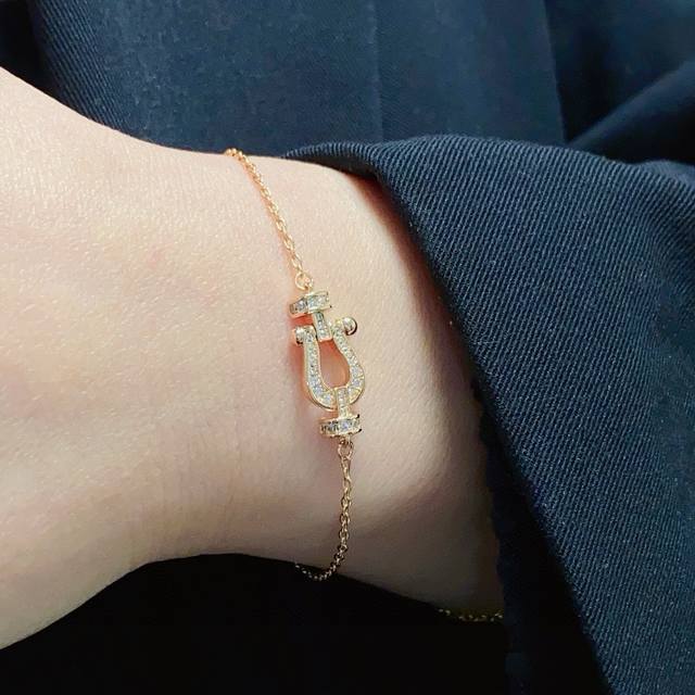 New Product Release, Hot Rose Gold Fred, Half Full Diamond Small Horseshoe Buckl