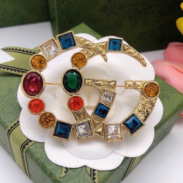 No.Gxz0017 Gucci New Color Diamond Brooch