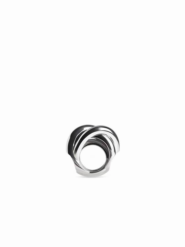 Balenciaga Ring Counter Consistent Brass Material Antique Silver Electroplating