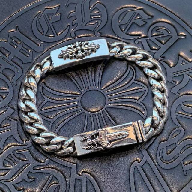 chrome Hearts Chrome Hearts Classic Cross Double Buckle Bracelet, Top-Grade F