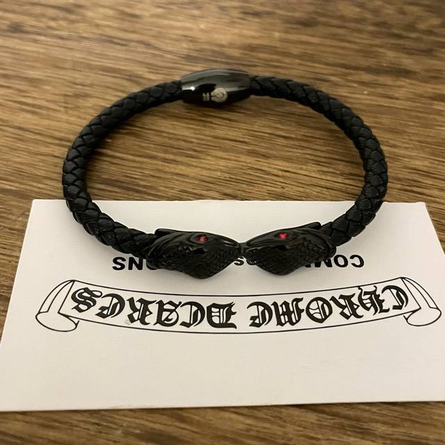 Counter Quality Chrome Hearts Chrome Hearts Classic Retro Snake Head Leather Rop