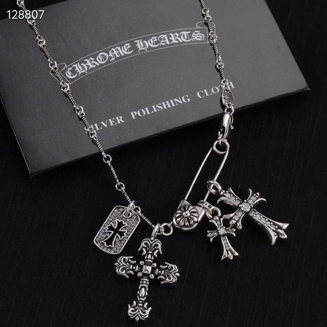 New Counter Quality Chrome Hearts Chrome Hearts Brooch Combination Set Necklace