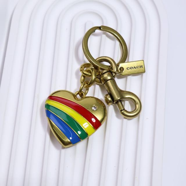 coach Love Heart Keychain Bag Ornaments With Great Texture And Cute Box