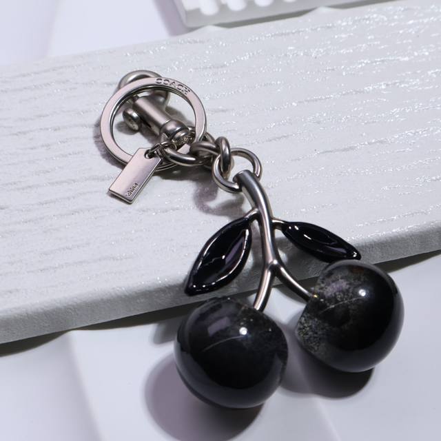 coach Cherry Keychain Bag Pendant With Great Texture And Cute With Box