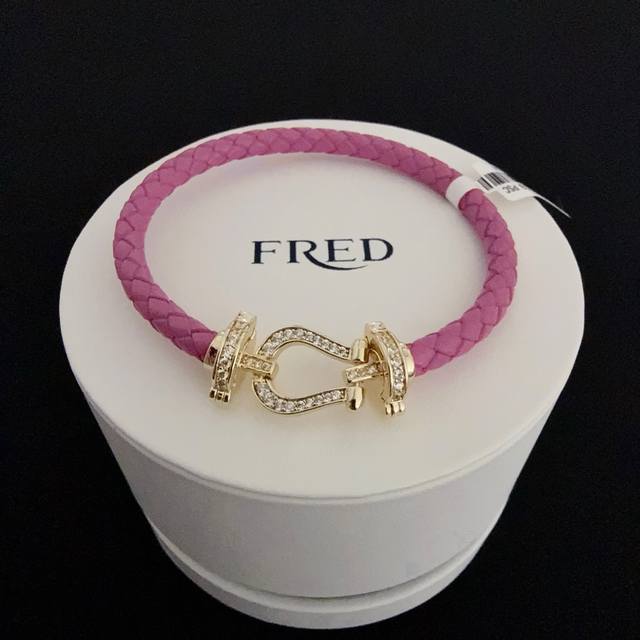 Hot Fred Full Diamond Diamond Horseshoe Buckle Bracelet Classic All-Match Intern