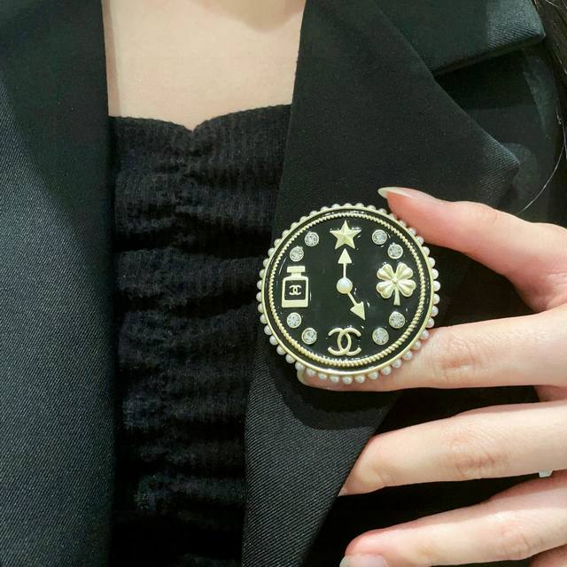 Chanel Perfume Bottle Double C Brooch