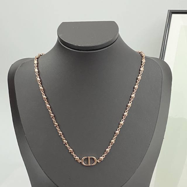 Code N673 Dior Necklace Hot Sale Hot New Dior Rose Gold Cd Star Necklace Beautif