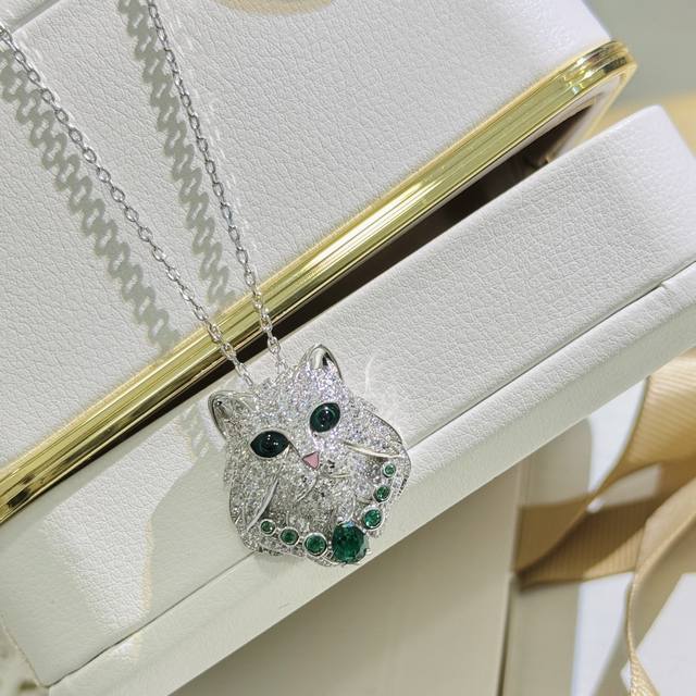 a3987 Dream Pet Kajia Jewelry High-End Animal Series - Cat Necklace Top Workm