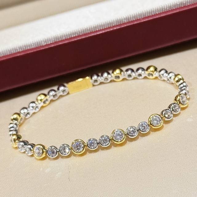 a6057 T's New Raindrop Bubble Starry Sky Two-Color Bracelet High-End Custom L