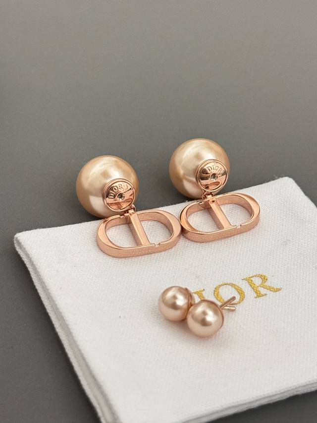 High Quality Details As Shown Dcd Pink Double Bead Earrings Zp4600 Must Buy Seri