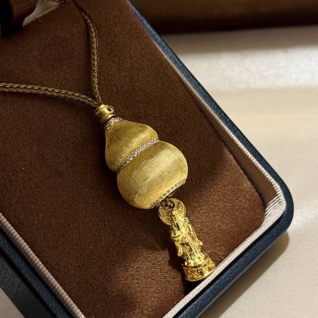 a5603 Popular On The Internet God Of Wealth Wire Drawing Gourd Gold Wire Rope