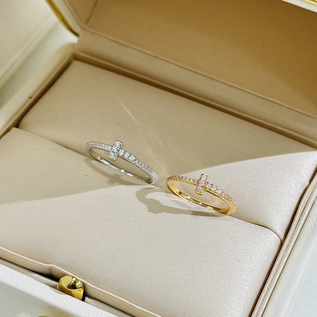 s0139 Full Diamond Buling Buling The Most Popular T-Brand Single T Ring Strea