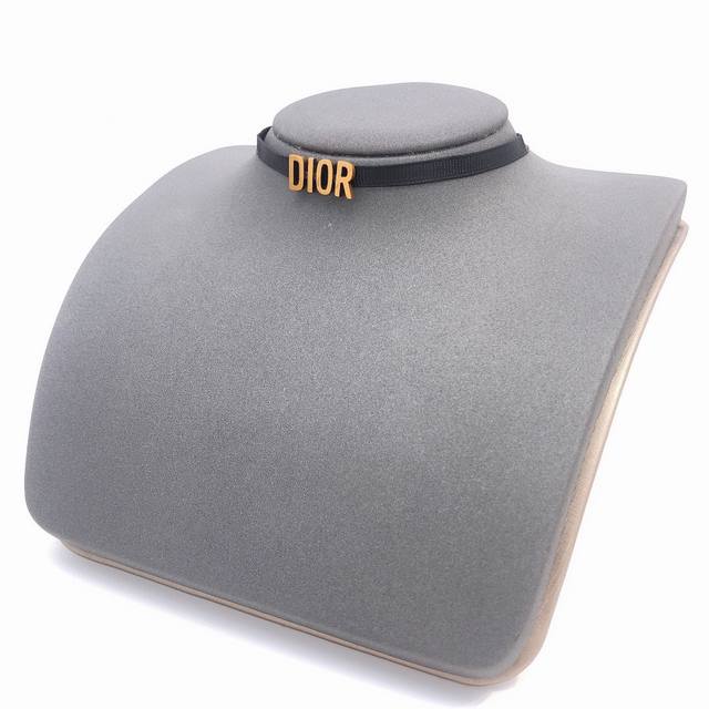 No.Dxl0218 Dior Dior Black Collar Dior Black Rope Ribbon Letter Necklace Same Ma