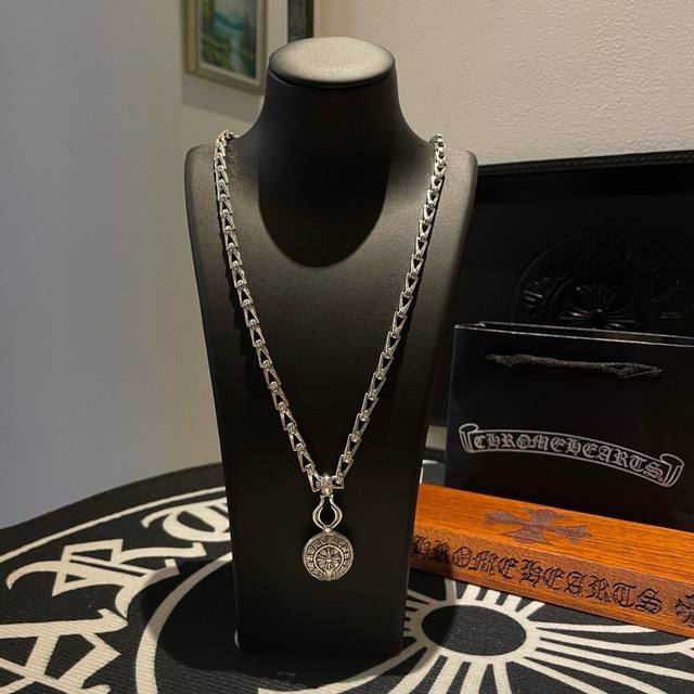 New Counter Quality Chrome Hearts Chrome Hearts Classic Retro Cross Necklace Hor