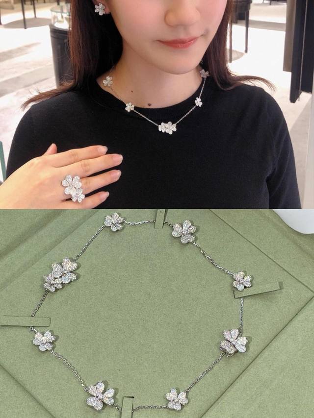 v Gold Plated Vca Eef&Arpels High-End Necklace Breaks The Classic Vca Four-Le