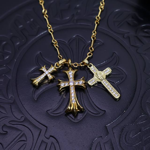 Hot-Selling Recommendation Chrome Hearts Necklace Brooch Chain Is Very Cool. The